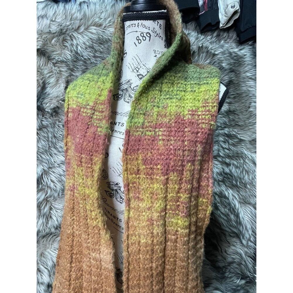 Cappellificio Fiorentino Multicolored Fall Wool Blend Scarf Made In Italy‎
